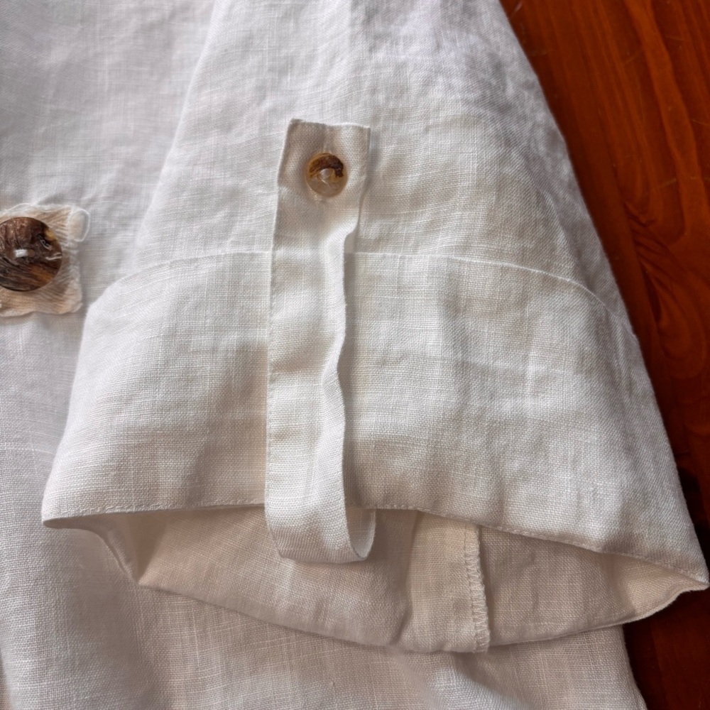 4 Love And Liberty Johnny Was Linen Crochet Embroidered Wrap Style Top Size M - Picture 12 of 16